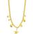 Jewelz gold finish starfish & shell pendant necklace