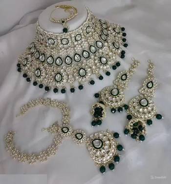 Indian kundan bridal jewellery set 1