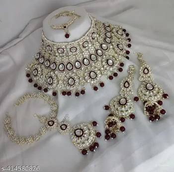 Indian kundan bridal jewellery set 1
