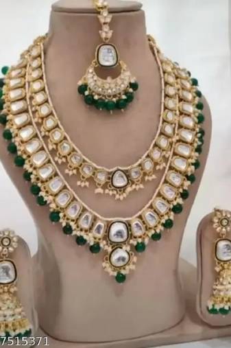 Indian long rani har with high quality kundan and small beads and mina work