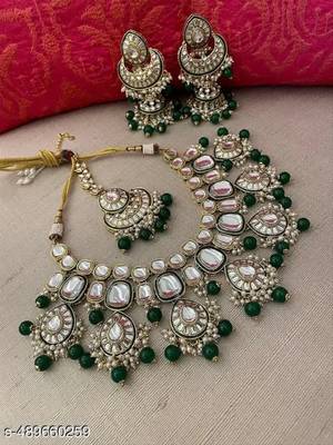 Minakari work kundan necklace set 1