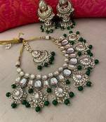 Minakari work kundan necklace set