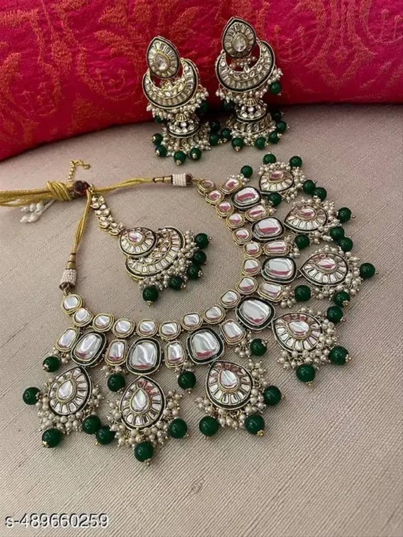 Minakari work kundan necklace set