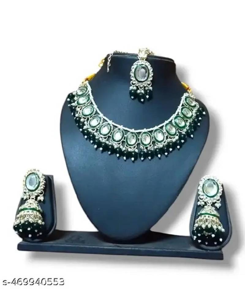 Minakari work kundan necklace set