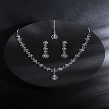 Jewelz ad necklaces & earring for women | rhodium-plated necklace for women | 1