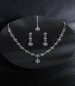 Jewelz ad necklaces & earring for women | rhodium-plated necklace for women |