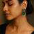 Jewelz green stone drops & danglers alloy earring for girls & women