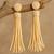Jewelz handmade ivory beaded tassel earrings