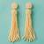 Jewelz handmade ivory beaded tassel earrings