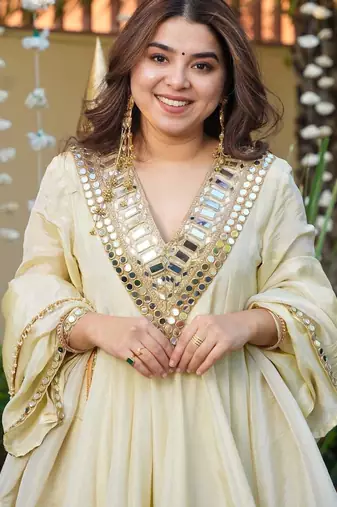  Ivory Embroidered Sharara Set