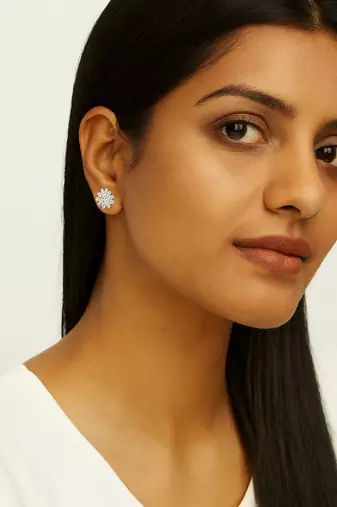 Jewelz silver-tone crystal flower stud earrings     set of 2 pairs