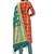 Red woven silk blend unstitched churidar dress-materials
