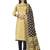 Cream woven silk blend unstitched churidar dress-materials