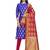 Royal-blue woven silk blend unstitched churidar dress-materials