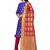 Royal-blue woven silk blend unstitched churidar dress-materials