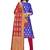 Royal-blue woven silk blend unstitched churidar dress-materials