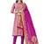 Pink woven silk blend unstitched churidar dress-materials