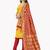 Yellow woven silk blend unstitched churidar dress-materials