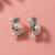 Jewelz premium silver pearl statement hoop earrings