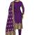 Purple woven silk blend unstitched churidar dress-materials