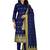 Navy-blue woven silk blend unstitched churidar dress-materials