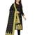 Black woven silk blend unstitched churidar dress-materials