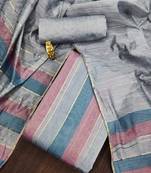Multicolor woven silk blend unstitched churidar dress-materials