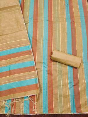 Multicolor woven silk blend unstitched churidar dress-materials 3