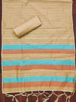 Multicolor woven silk blend unstitched churidar dress-materials 4