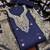 Navy-blue woven cotton unstitched churidar dress-materials