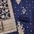 Navy-blue woven cotton unstitched churidar dress-materials