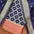 Navy-blue woven cotton unstitched churidar dress-materials