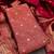 Red woven silk blend unstitched churidar dress-materials