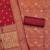 Red woven silk blend unstitched churidar dress-materials