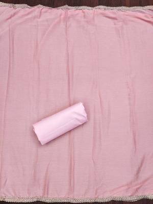 Baby-pink embroidered jacquard unstitched churidar dress-materials 4