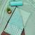 Sea-green woven jacquard unstitched churidar dress-materials