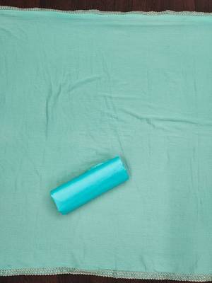 Sea-green woven jacquard unstitched churidar dress-materials 4