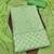 Green woven jacquard unstitched churidar dress-materials
