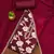 Maroon woven jacquard unstitched churidar dress-materials