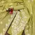 Lime thread embroidery silk blend semi stitched churidar dress-materials