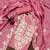Pink thread embroidery silk blend semi stitched churidar dress-materials