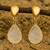 Jewelz gold-plated teardrop earrings with clear crystal charm