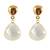 Jewelz gold-plated teardrop earrings with clear crystal charm