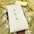 Off-white embroidered chanderi semi stitched churidar dress-materials