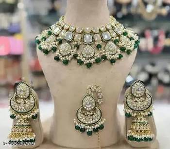 Minakari work kundan necklace set 1