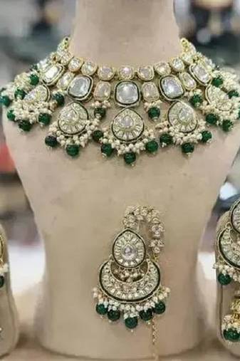 Minakari work kundan necklace set
