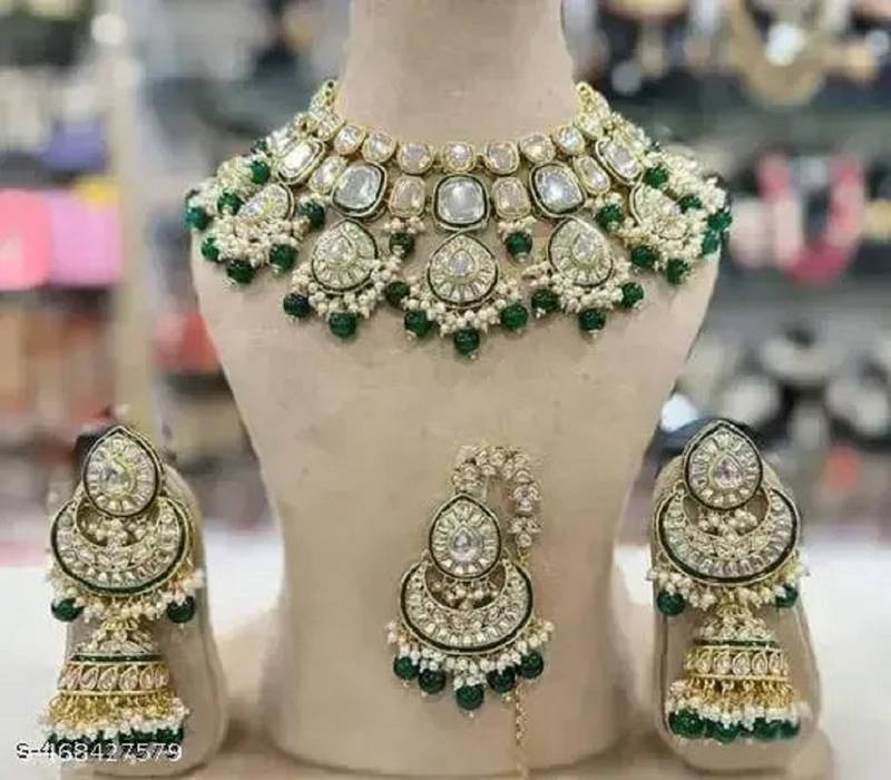Minakari work kundan necklace set