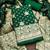 Green woven cotton unstitched churidar dress-materials