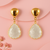 Jewelz gold-plated teardrop earrings with clear crystal charm