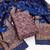 Navy-blue woven silk blend unstitched churidar dress-materials